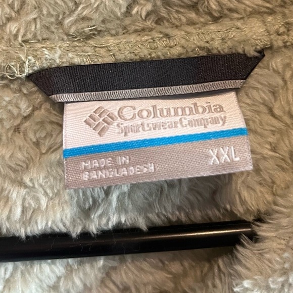 Columbia womens‎ XXL Pullover Hoodie Fuzzy Fleece Quarter Zip Jacket chevron NWT - Picture 2 of 7